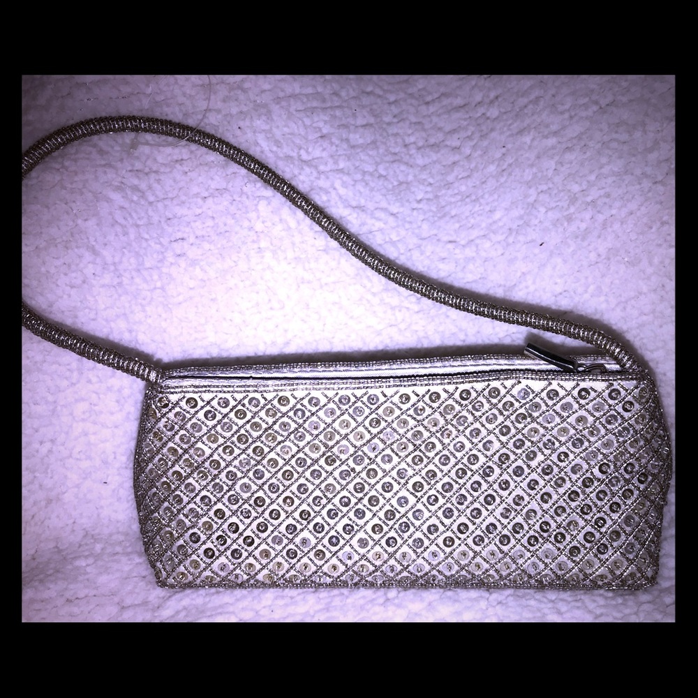 Sequenced Silver Mini Shoulder Bag